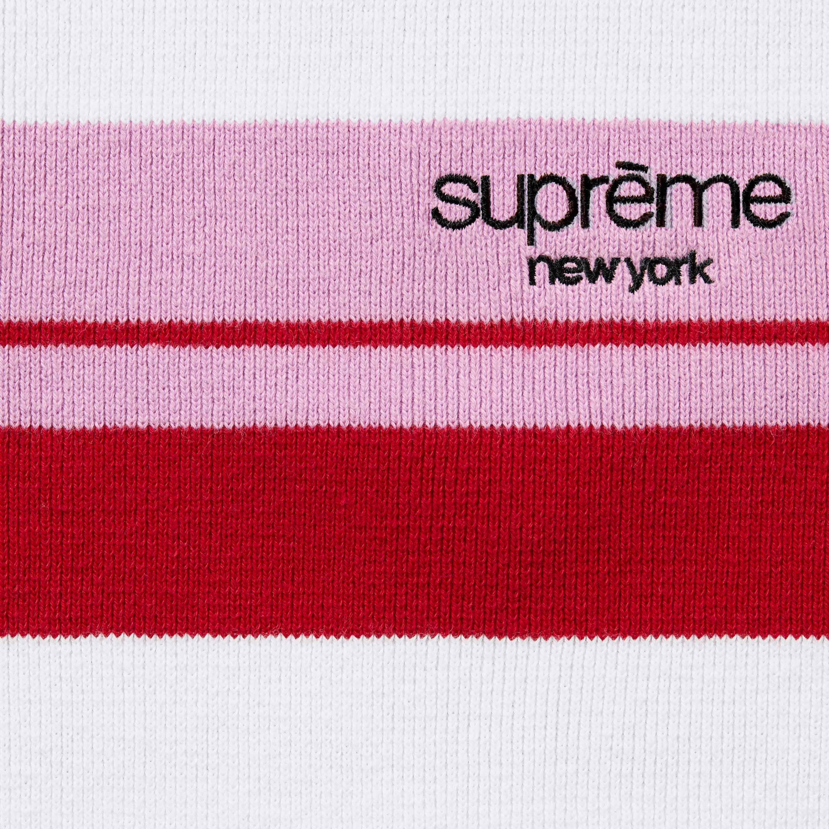 Stripe Zip L/S Polo view 6